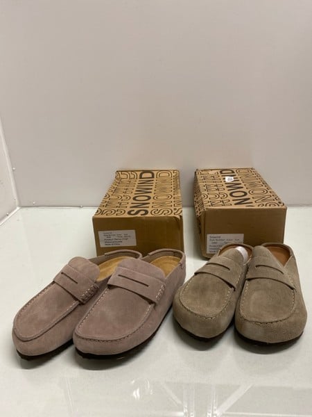 2 X PAIRS OF SNOWIND TAUPE CLOGS - INC EU SIZE 39