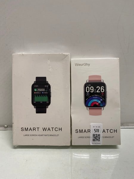 2 X SMART WATCHES TO INC WEURGHY (SEALED)