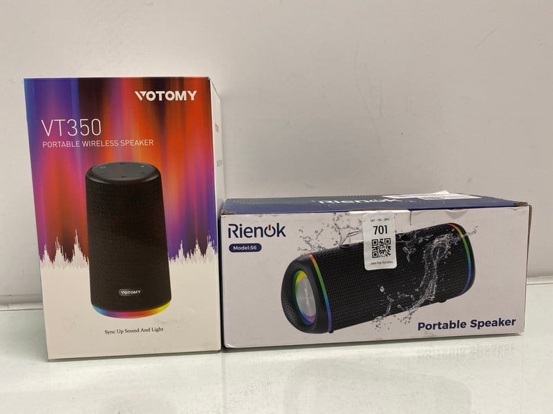 2 X PORTABLE BLUETOOTH SPEAKERS TO INC VOTOMY VT35