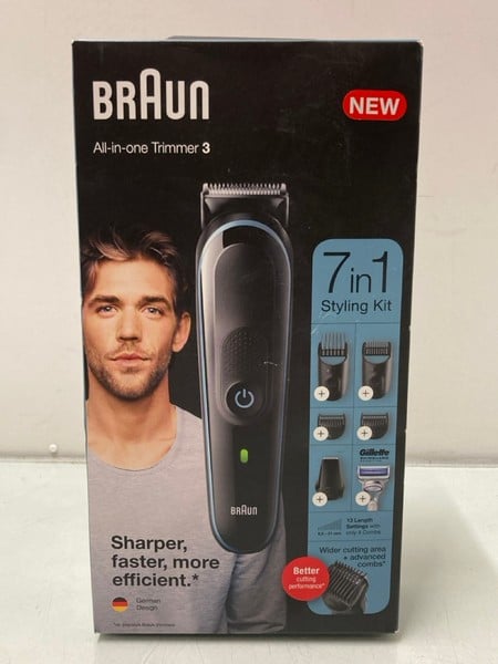 BRAUN ALL-IN-ONE TRIMMER 3 7-IN-1 STYLING KIT (SEA