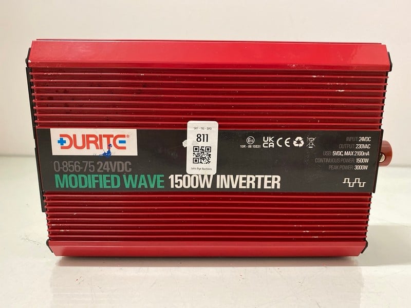 DURITE MODIFIED WAVE 1500W INVERTER 0-856-75 24VDC