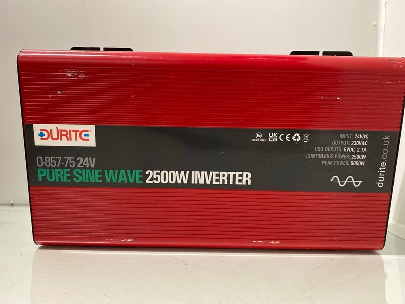 DURITE PURE SINE WAVE 2500W INVERTER 0-857-75 24V