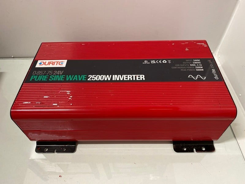 DURITE PURE SINE WAVE 2500W INVERTER 0-857-75 24V