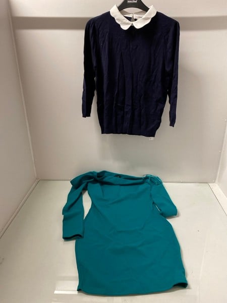 2 X WOMEN'S CLOTHING ITEMS TO INC NAVY TOP SIZE - 