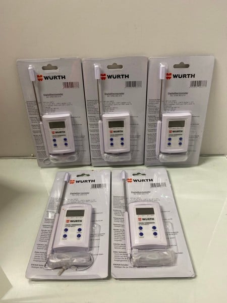 5 X WURTH DIGITAL THERMOMETERS (MPSD43024421)