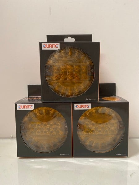 3 X DURITE 0-097-51 12/24V LED REAR ROUND LAMPS