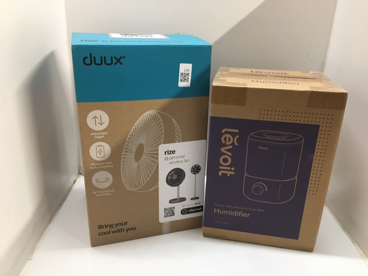 DUUX RIZE PERSONAL WIRELESS FAN, CHARCOAL + LEVOIT