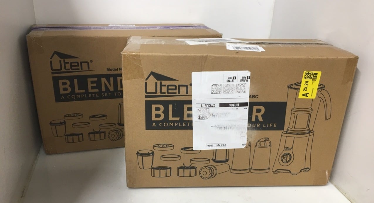 2 X JUG BLENDERS, UTEN SMOOTHIE BLENDER 1.25L, 5-I