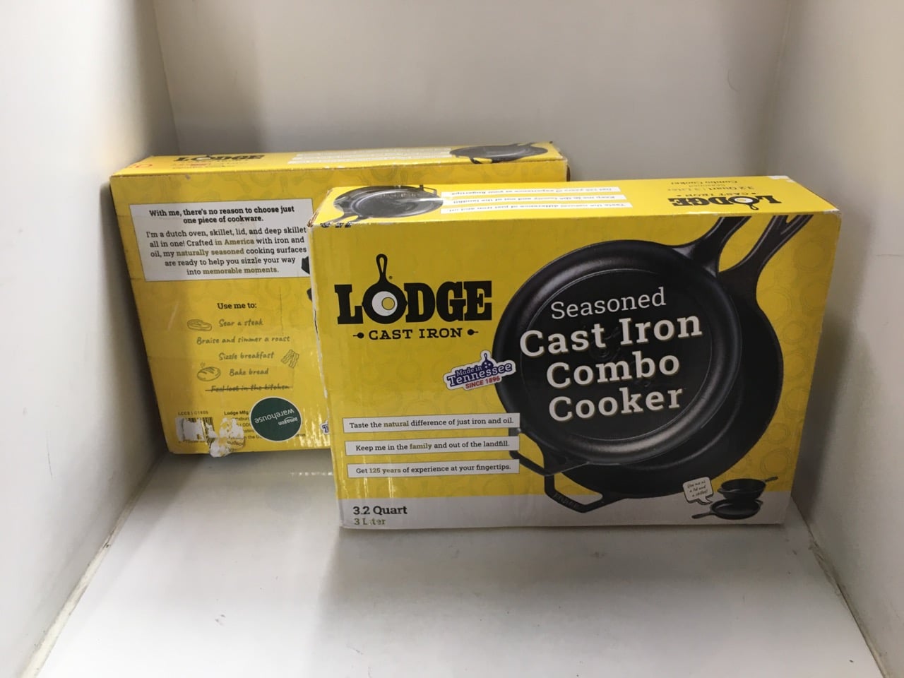 2 X LODGE CASTIRON COMBO COOKER: LOCATION - C RACK