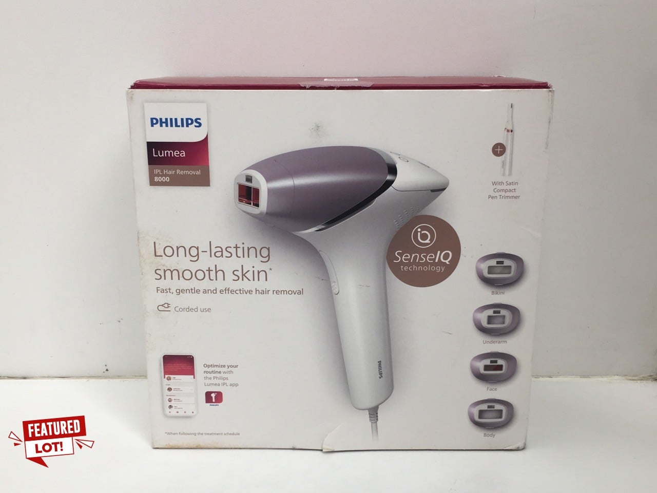 PHILIPS LUMEA 8000 SERIES IPL HAIR REMOVAL DEVICE 
