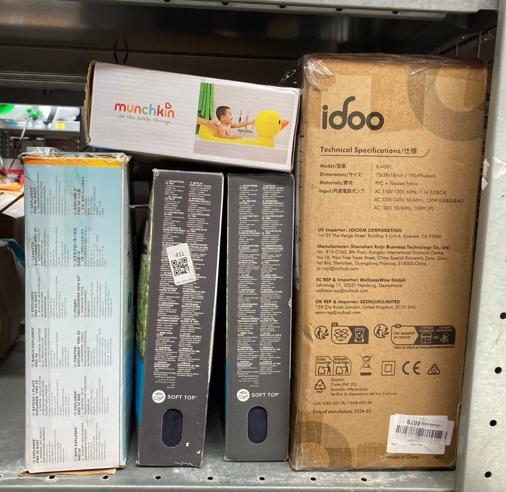 QUANTITY OF ITEMS TO INCLUDE INTEX BATEAU EXPLORER