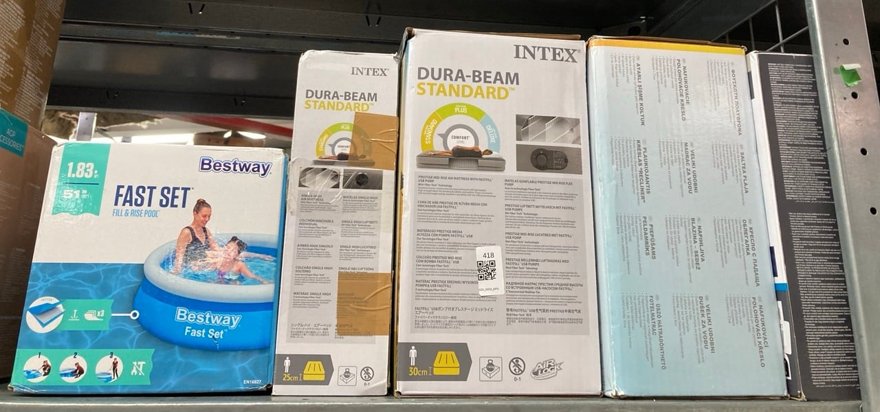 QUANTITY OF ITEMS TO INCLUDE BESTWAY 6FT X 20IN BL