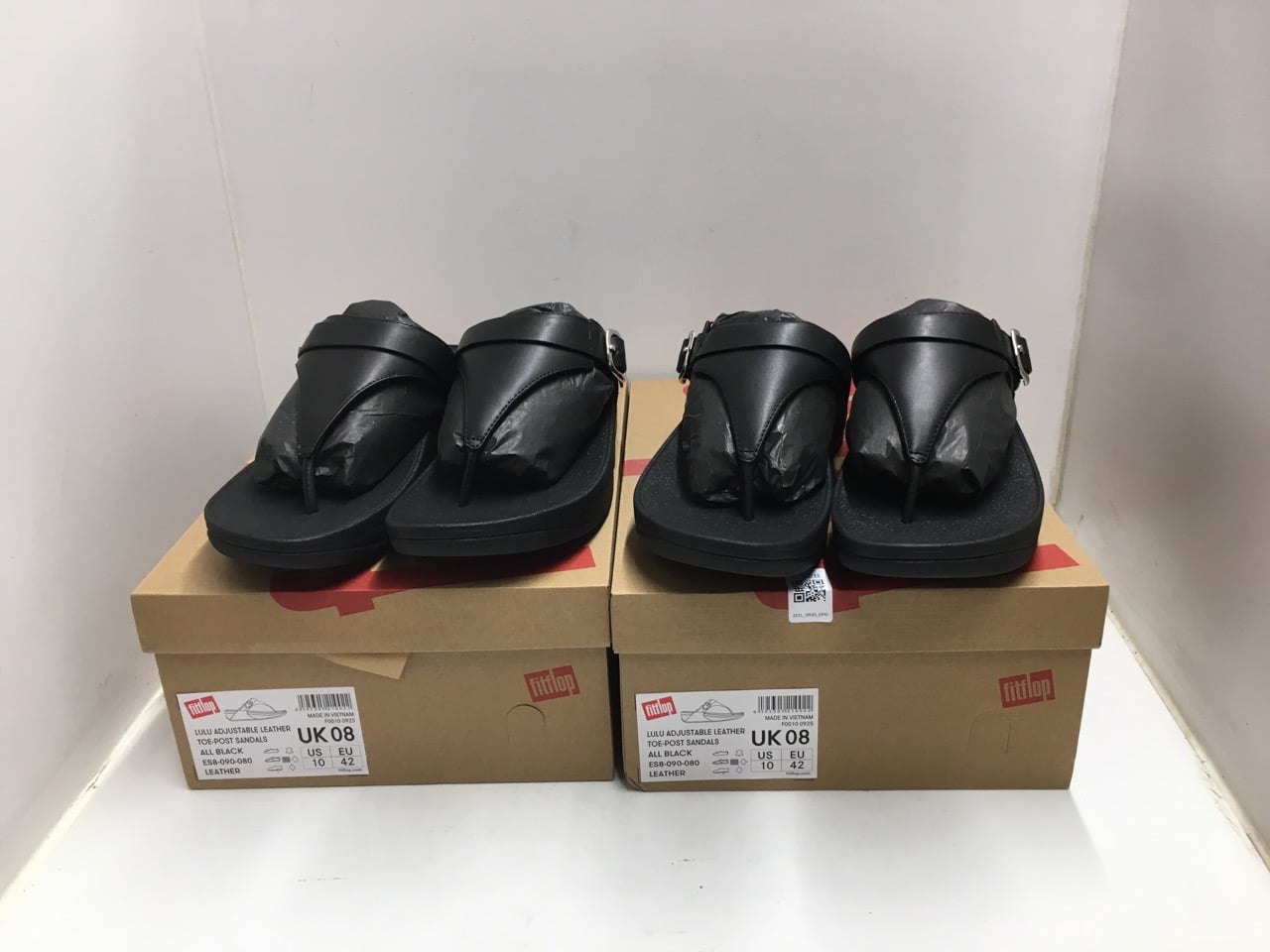2 X FITFLOP WOMEN'S LULU ADJUSTABLE LEATHER SANDAL