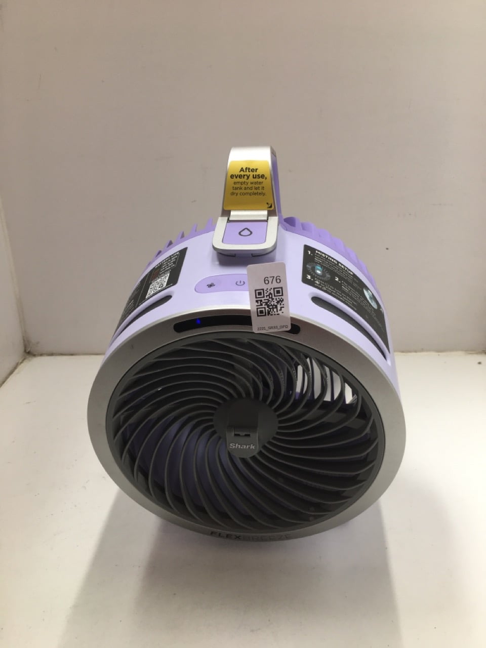 SHARK FLEXBREEZE HYDROGO CORDLESS FAN, POWERFUL PO