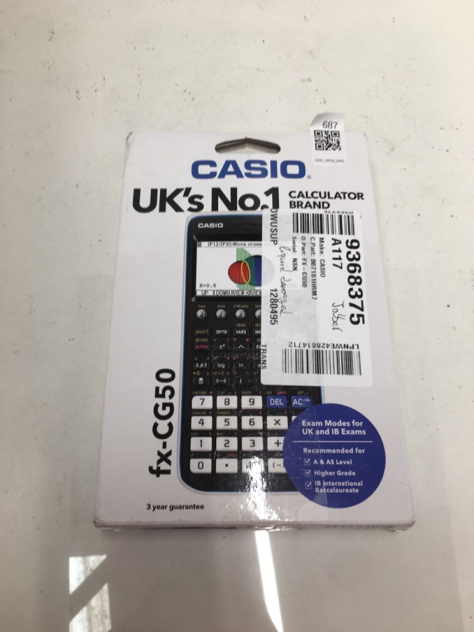 CASIO FX-CG50 GRAPHIC CALCULATOR (UK VERSION).: LO