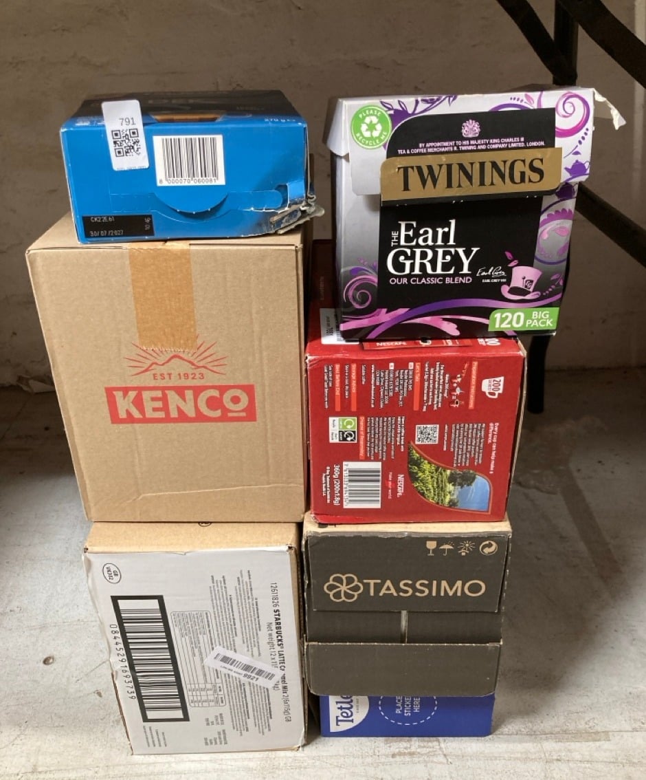 QUANTITY OF FOOD & DRINK ITEMS TO INCLUDE LAVAZZA,