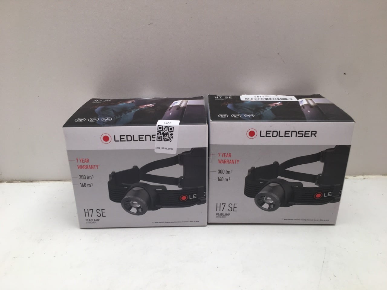 2 X LEDLENSER H7 SE LED HEAD TORCH, 300LM, IP54.: 
