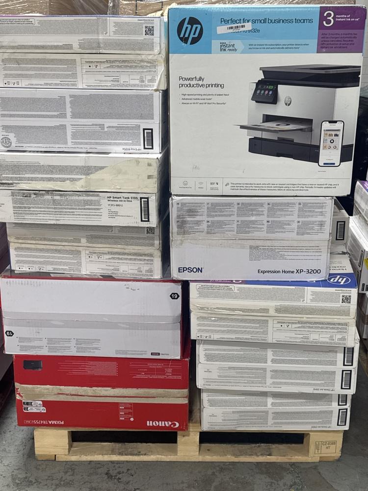 PALLET OF ASSORTED PRINTERS PRINTERS. [JPTC97461] 