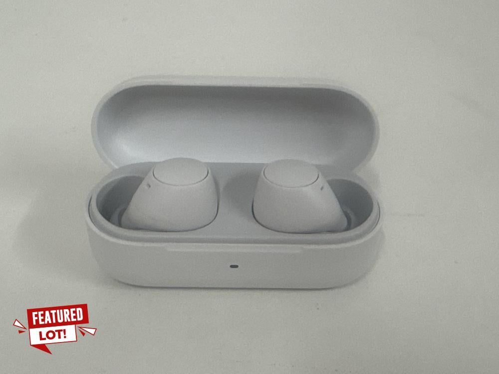 BOX OF ASSORTED TECH TO INCLUDE EARBUDS. [JPTC9742