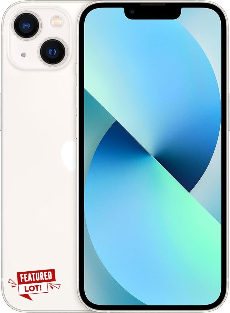 APPLE IPHONE 13 128GB PHONE IN STARLIGHT. (WITH BO