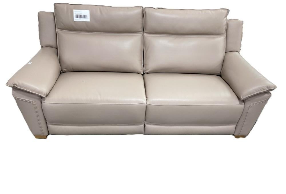 OAK FURNITURELAND DUNE 3 SEATER SOFA IN PINK LEATH