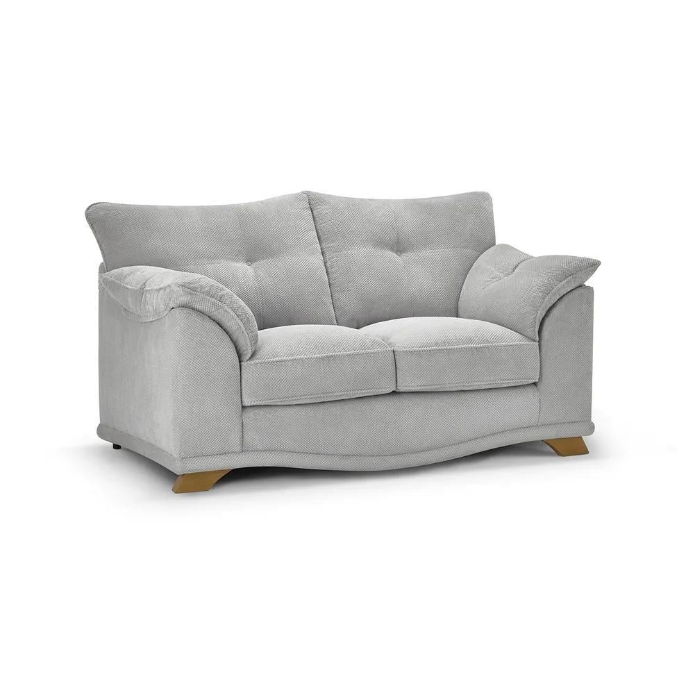 OAK FURNITURELAND RAVELLO 2 SEATER SOFA IN SILVER 