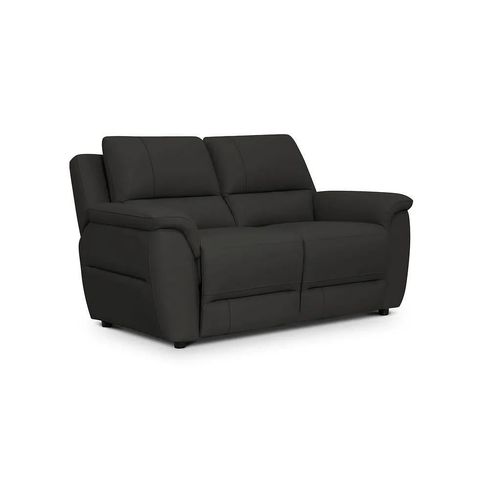 OAK FURNITURELAND THEO 2 SEATER SOFA IN STORM LEAT