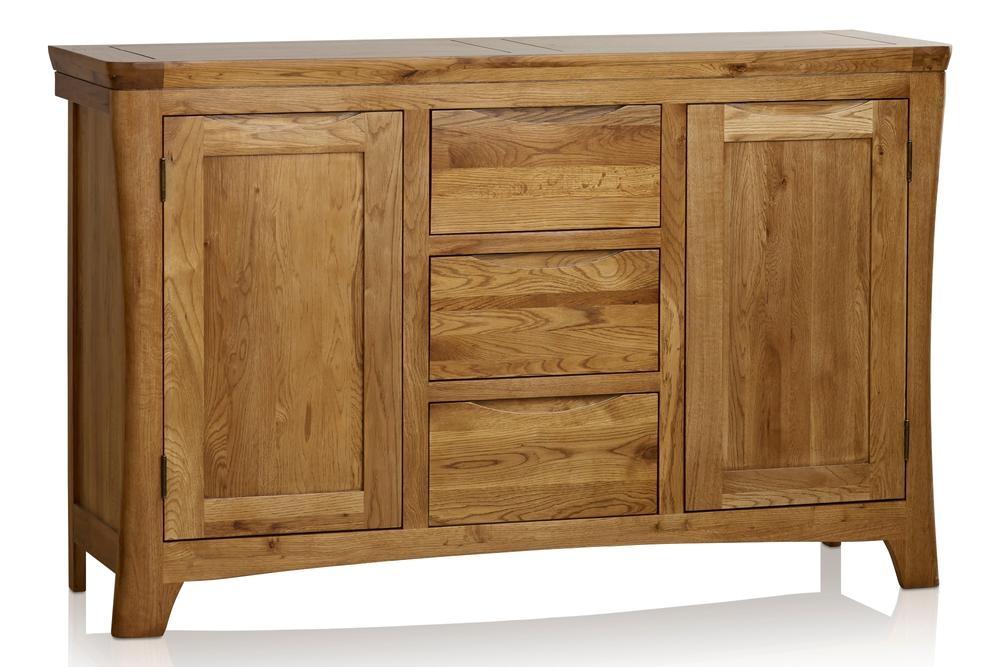 OAK FURNITURELAND ORRICK RUSTIC SOLID OAK LARGE SI