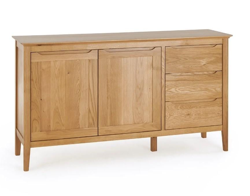 OAK FURNITURELAND COPENHAGEN NATURAL SOLID OAK LAR