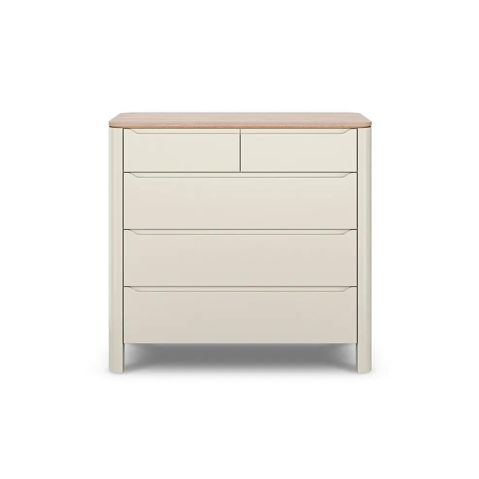 OAK FURNITURELAND OTTO SMOKED OAK FINISH AND CASHM
