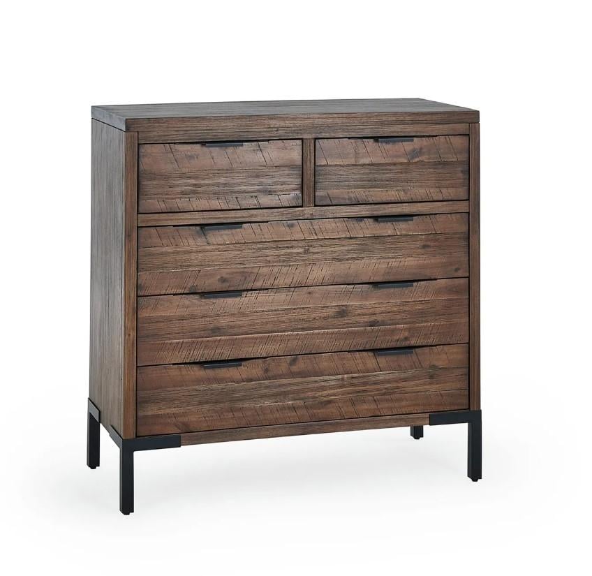 OAK FURNITURELAND DETROIT SOLID HARDWOOD AND METAL