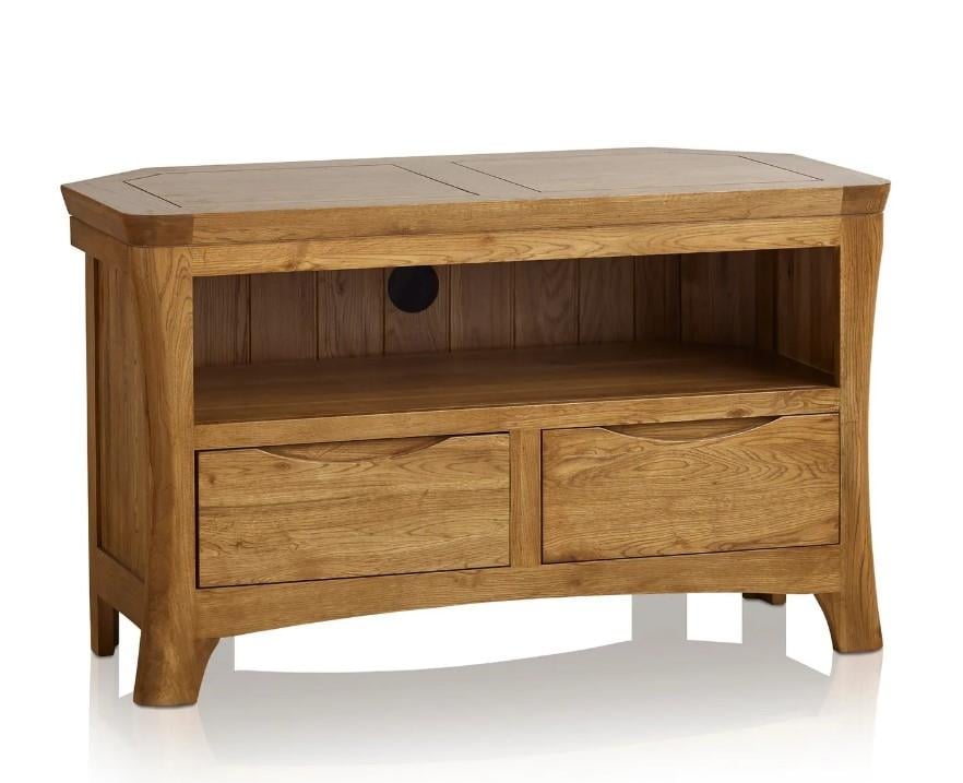 OAK FURNITURELAND ORRICK RUSTIC SOLID OAK CORNER C