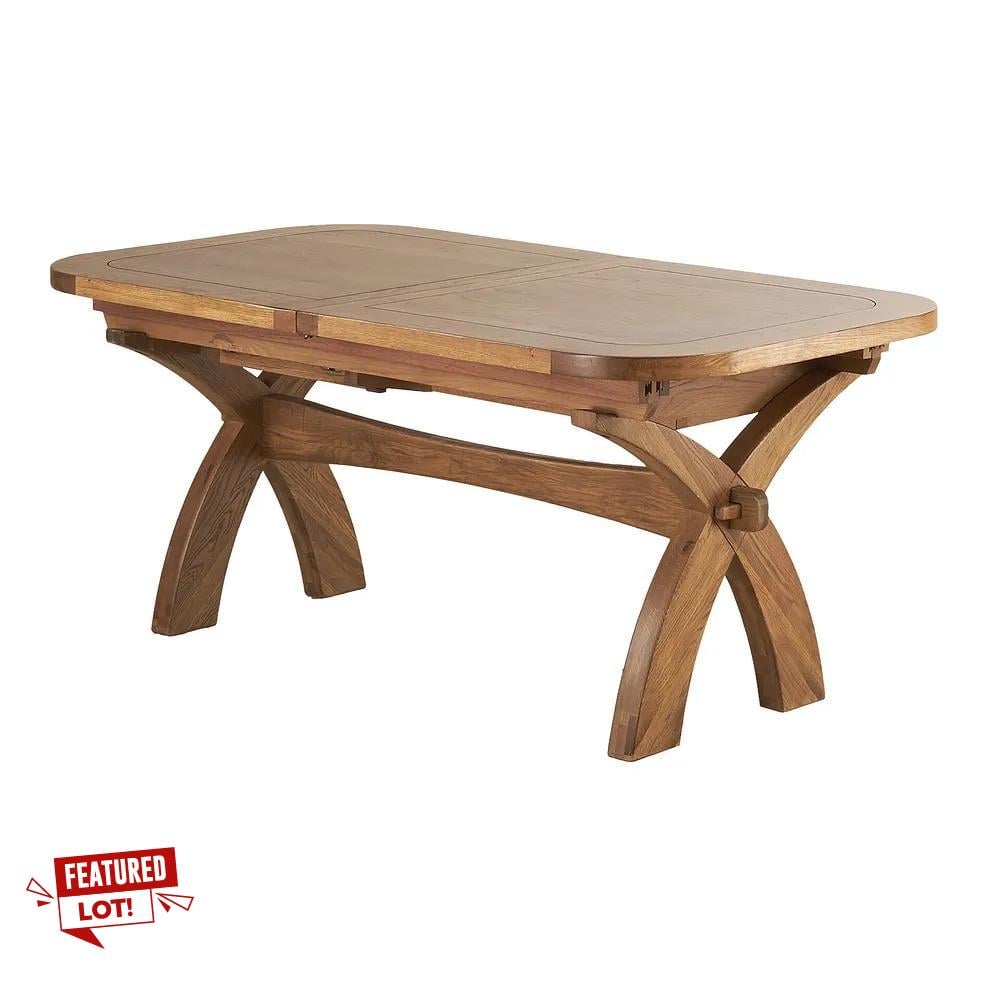 OAK FURNITURELAND HERCULES EXTENDABLE DINING TABLE