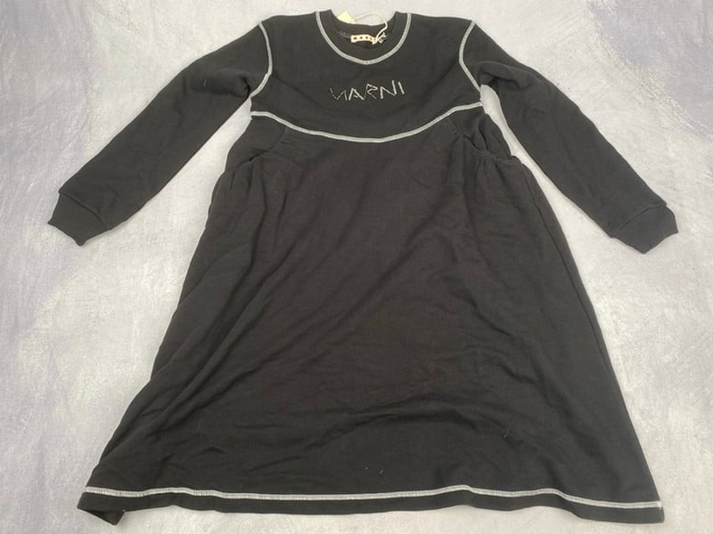 Marni Girls Sweater Dress In Black. Size: 12 Y . R