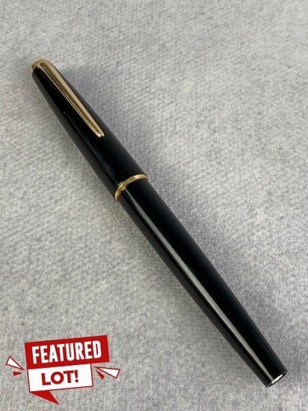 Montblanc Black And Gold Ballpoint Pen With Gold N