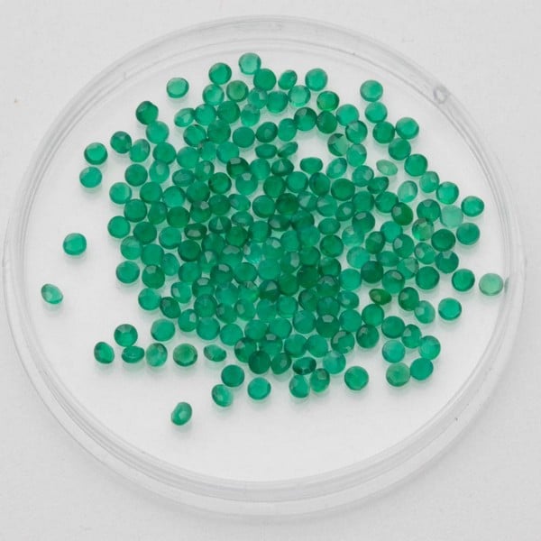 7.38ct Green Agate Faceted Round-cut Parcel of Gem