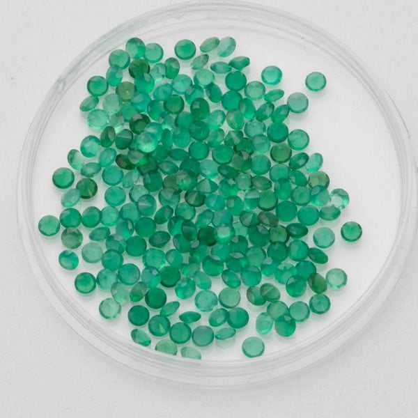 10.26ct Green Agate Faceted Round-cut Parcel of Ge