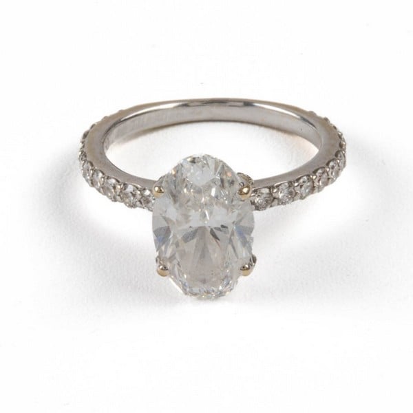 18K White Laboratory Grown 2.50ct Diamond Brillian