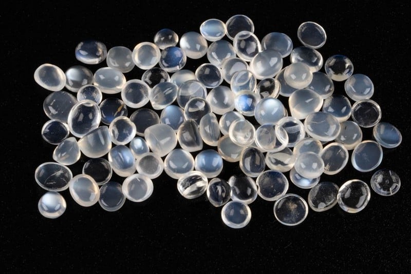 65.62ct Blue Moonstone Cabochon Round-cut Parcel o