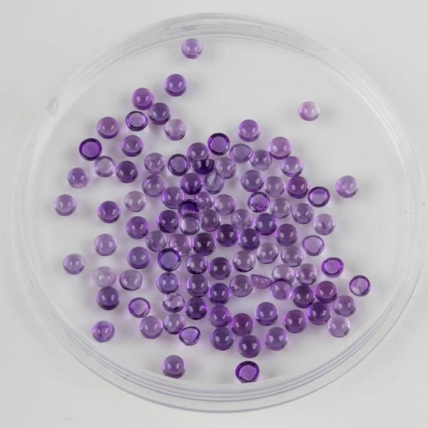 7.08ct Amethyst-African Cabochon Round-cut Parcel 