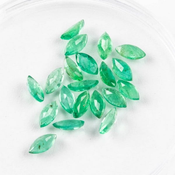 4.34ct Emerald Faceted Marquise-cut Parcel of Gems