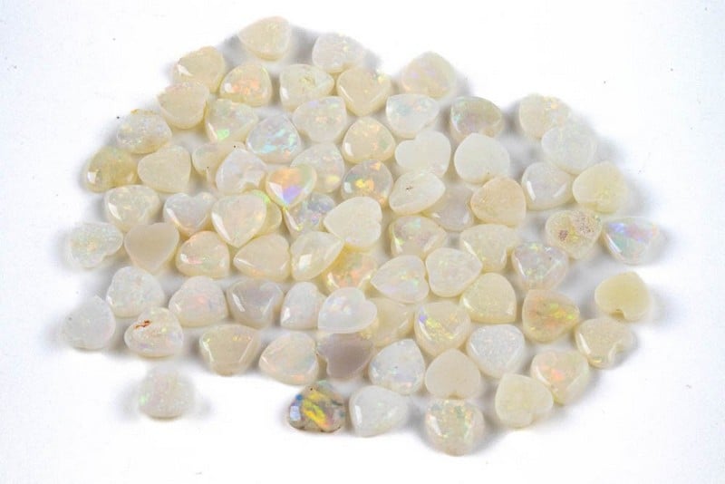 20.03ct Opal Cabochon Heart-cut Parcel of Gemstone