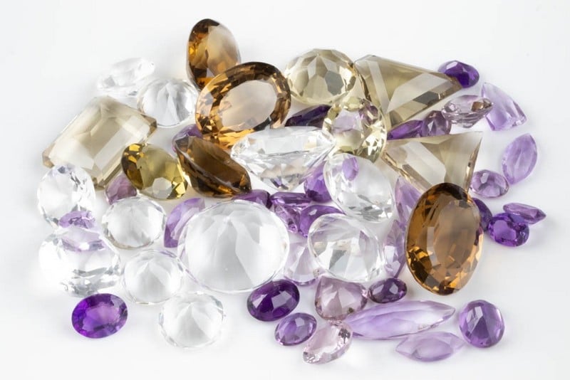 300.74ct Citrine, White Crystal and Amethyst Facet