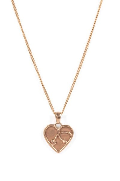Clogau 9ct Rose Gold Heart Pendant and Chain, 46cm