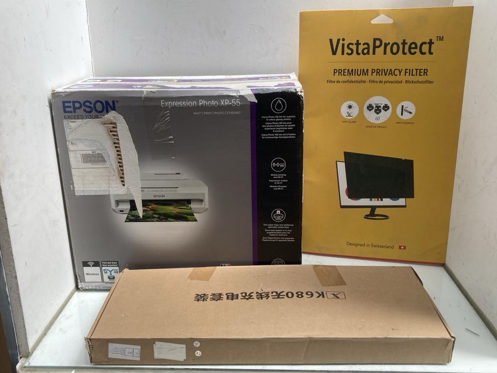 3 X ASSORTED TECH ITEMS TO INCLUDE EPSON EXPRESSIO