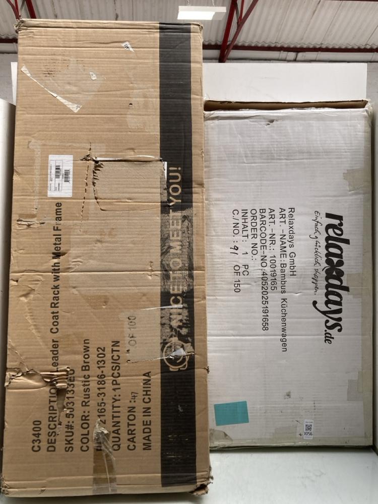 RELAXDAYS WHEELED WOODEN TROLLEY TO INCLUDE LEADER