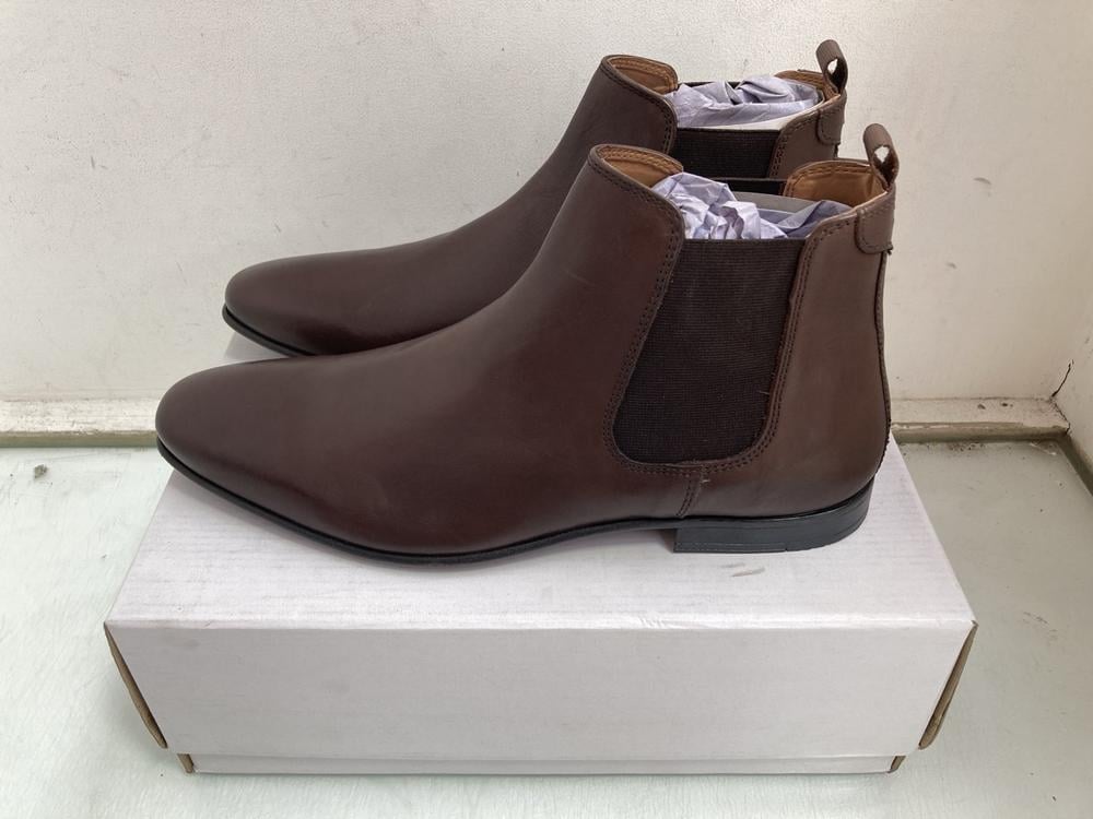 FIND ALBANY LEATHER MENS CHELSEA BOOTS IN CHOCOLAT