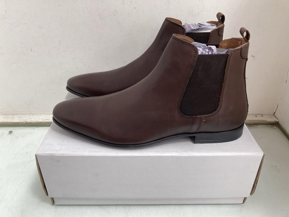 FIND ALBANY LEATHER MENS CHELSEA BOOTS IN CHOCOLAT