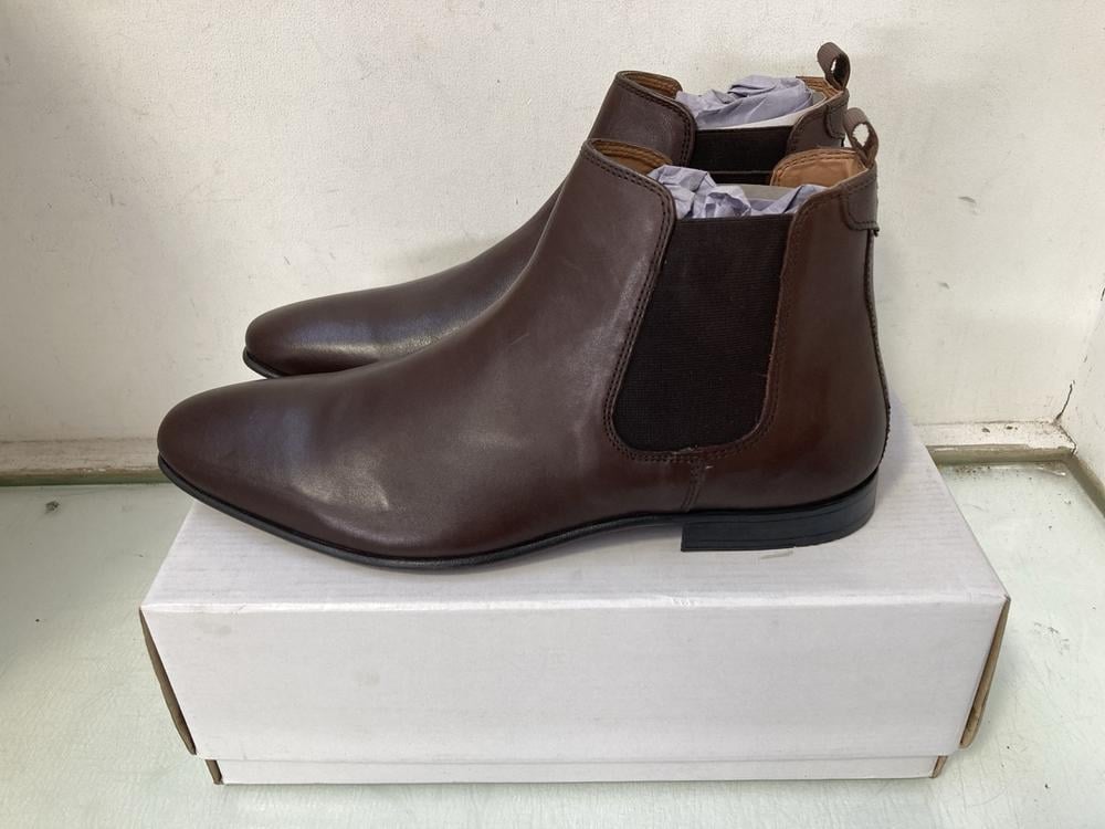 FIND ALBANY LEATHER MENS CHELSEA BOOTS IN CHOCOLAT