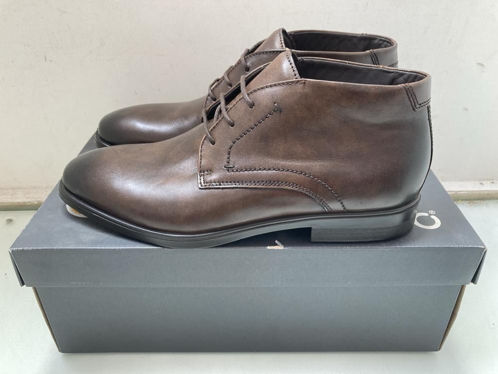 ECCO MELBOURNE MENS SHOES IN COCOA BROWN: SIZE UK 